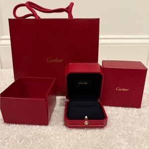 Cartier Ring Box and Bag Set